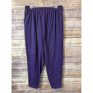 Vintage 90s Royal Design Womens Pants‎ Size 20W Purple Elastic Waist NWT